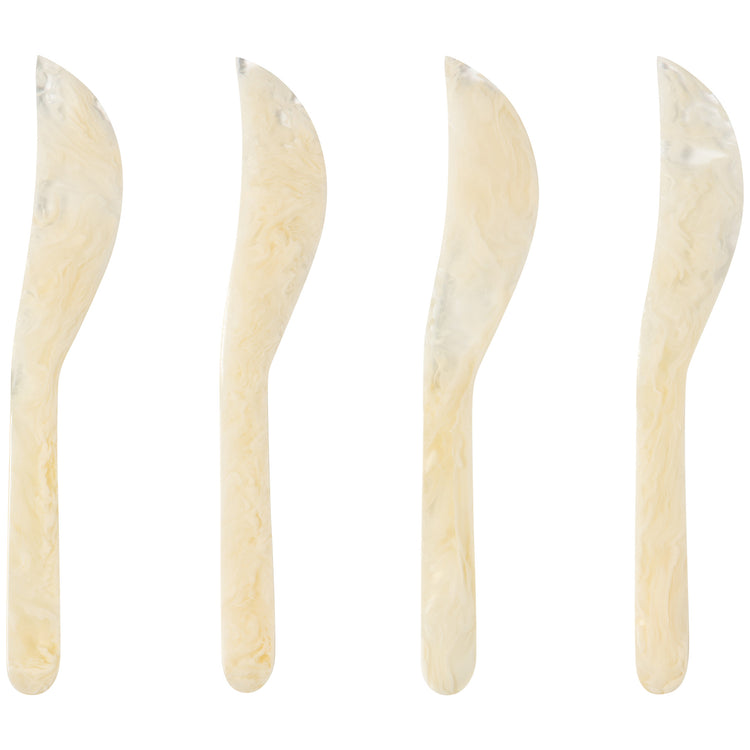 Ivory Resin Spreader Set of 4