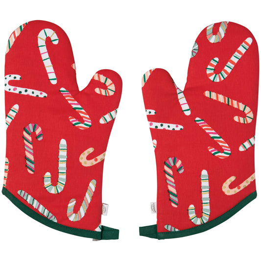 Merry Mints Christmas Oven Mitts Set of 2