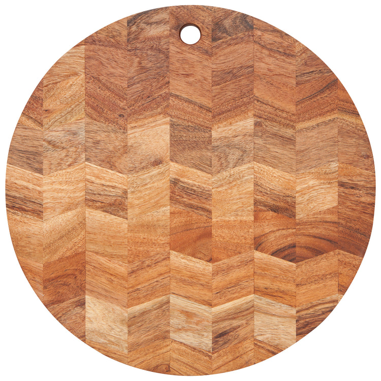 Chevron Acacia Wood Serving Board 16 inch