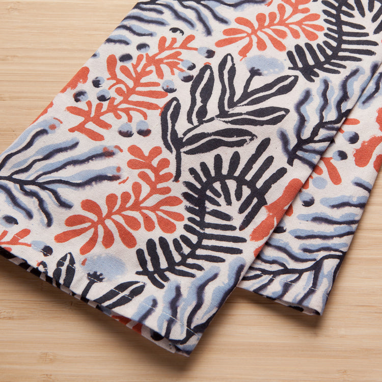 Entwine Block Print Dishtowel