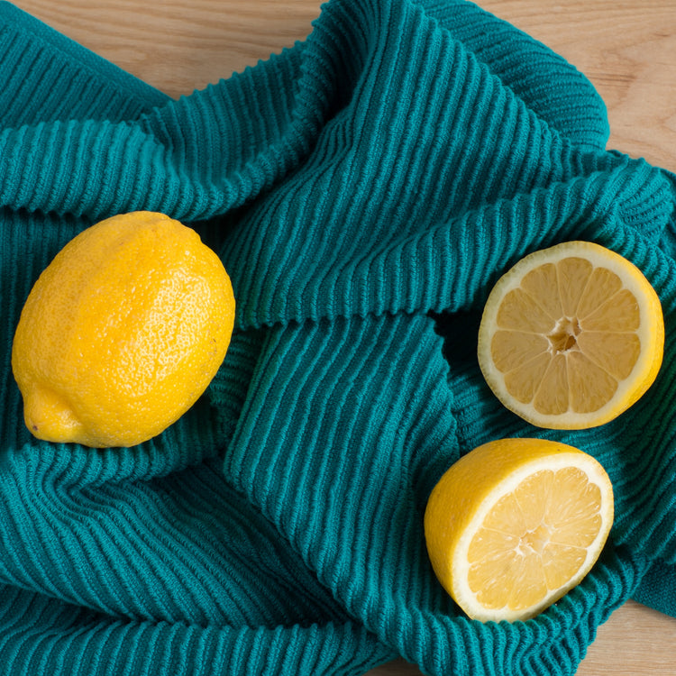Ripple Peacock Green Dishtowel