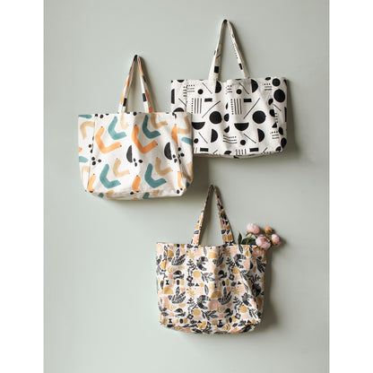 Echo Block Print Large Tote Bag