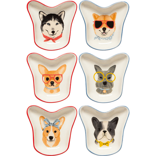 Uptown Dogs Pinch Bowls Set of 6 Assorted