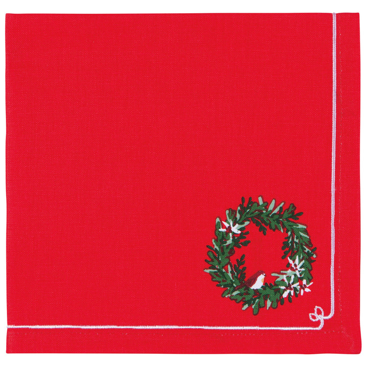 Wreaths Printed Napkins Set of 4