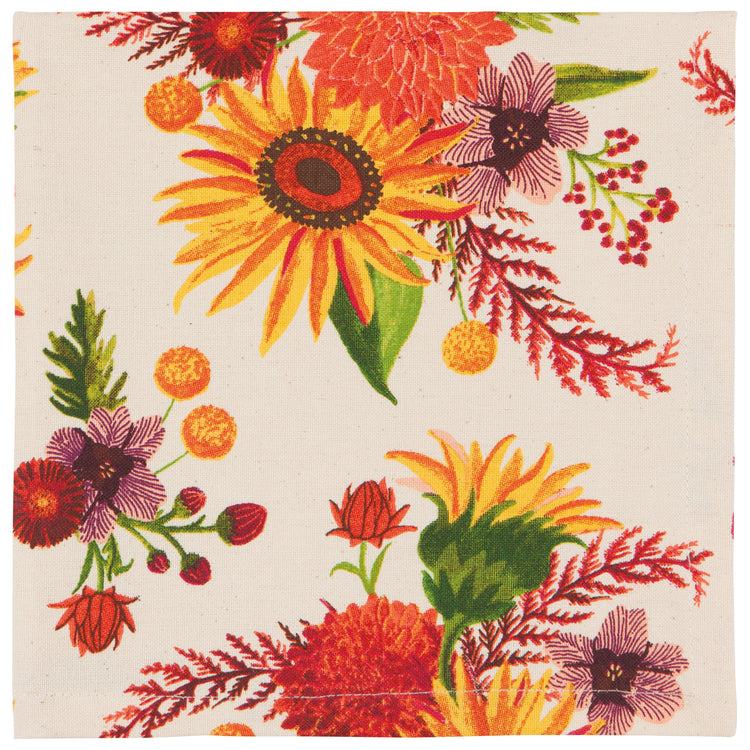 Sunflower Splendor Printed Napkins Set of 4