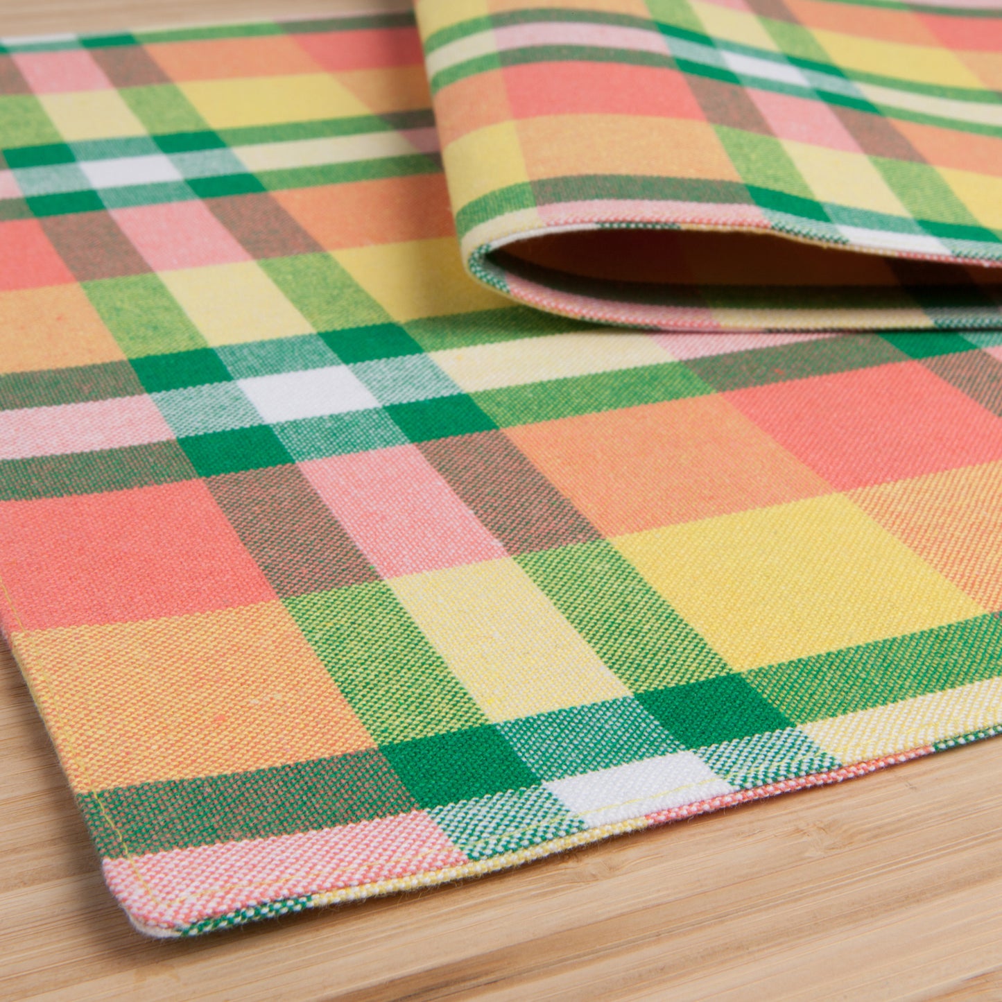 Second Spin Plaid MeadowTable Runner 72 inches