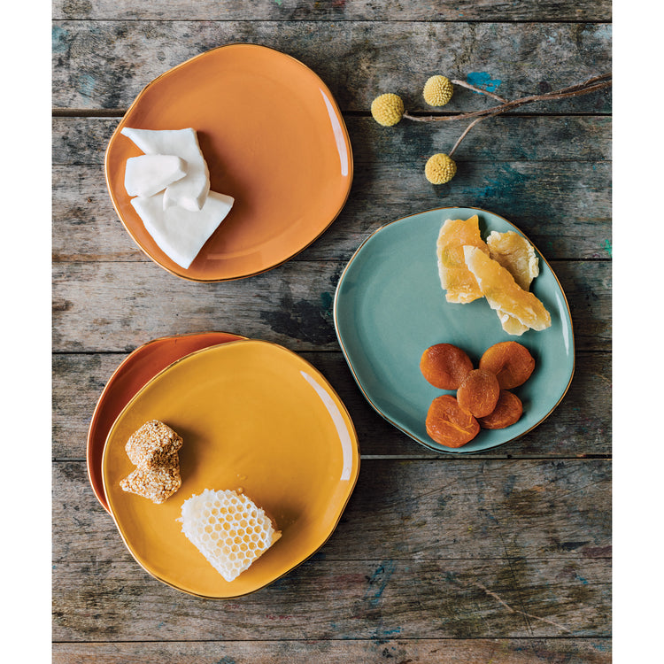 Dune Pebble Appetizer Plates Set of 4