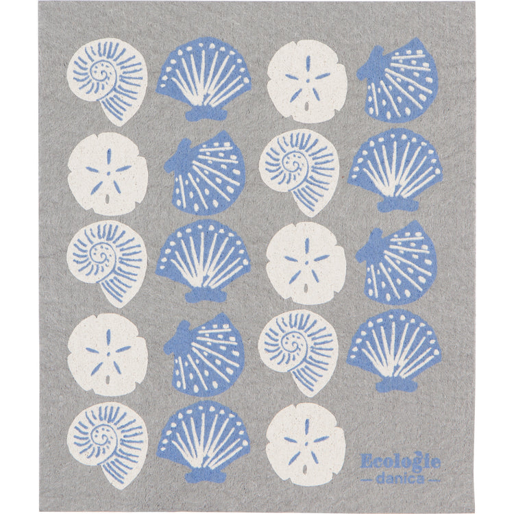 Seaside Shells Swedish Sponge Cloth