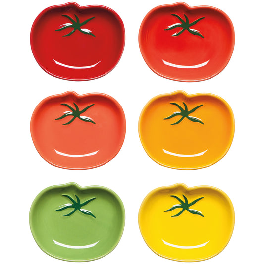 Heirloom Tomatoes Shaped Pinch Bowls Set of 6 Assorted