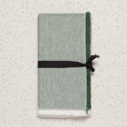 Jade Green Chambray Napkins Set of 4
