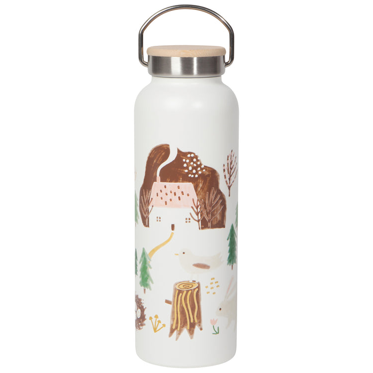 Cozy Cottage Stainless Steel Water Bottle