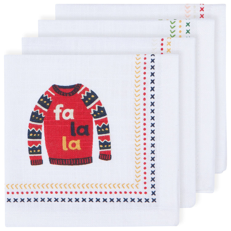 Ugly Christmas Sweaters Cocktail Napkins Set of 4
