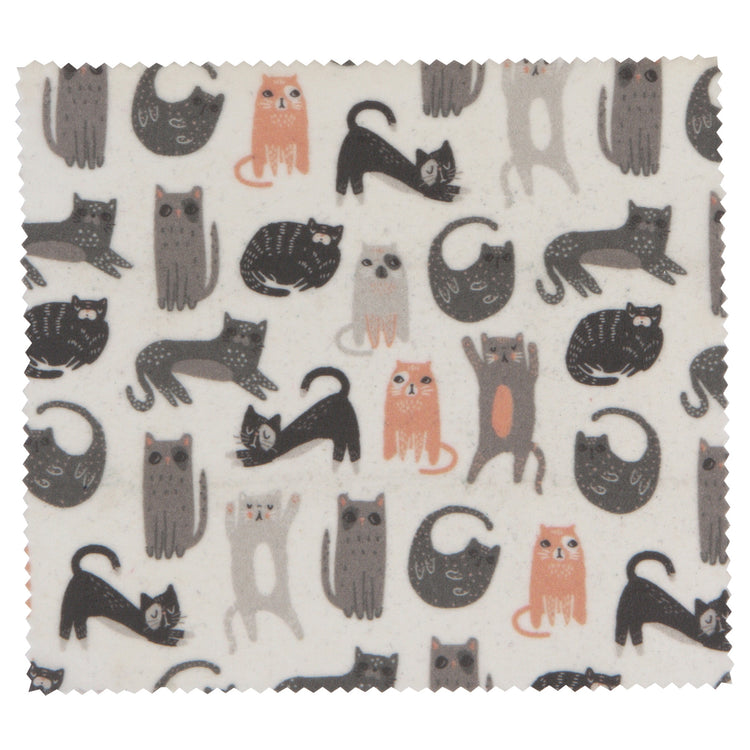 Cats Beeswax Wrap Set of 3
