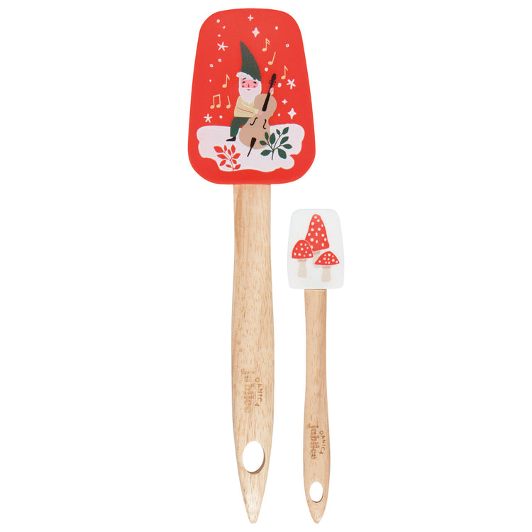 Gnome For The Holidays Silicone Spoonulas Set of 2