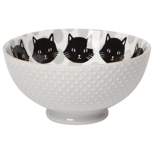 Feline Fine Stamped Bowl Medium 6 inch