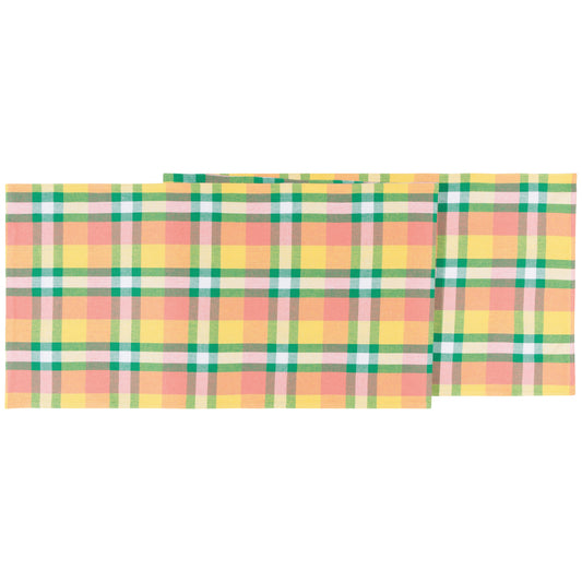 Second Spin Plaid MeadowTable Runner 72 inches