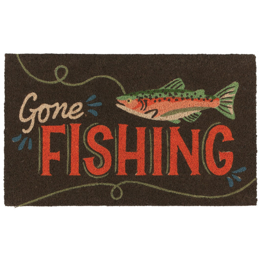 Gone Fishin Coir Fibre Doormat