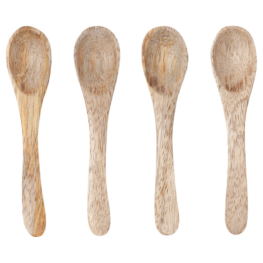 Mango Wood Mini Spoons Set of 4