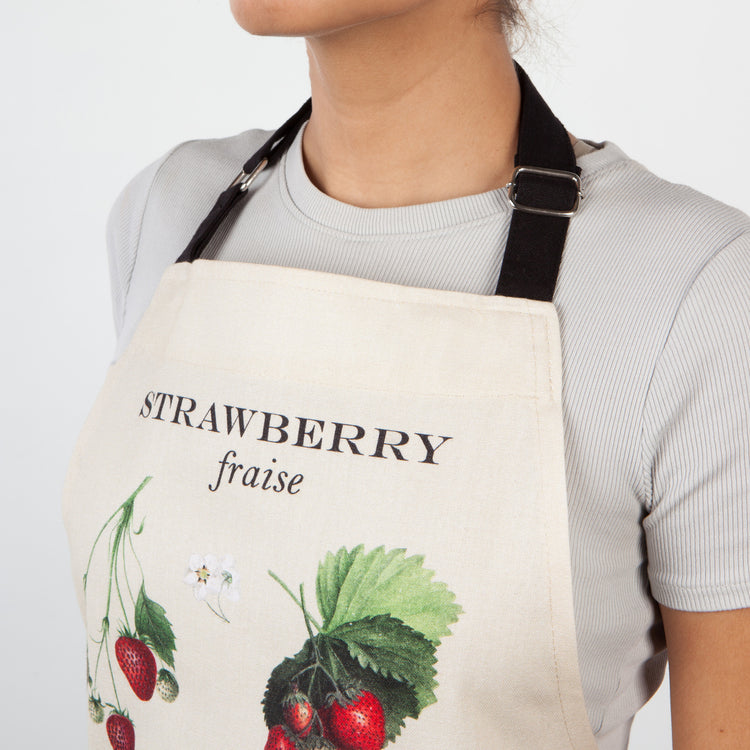 Strawberries Vintage Fine Print Apron