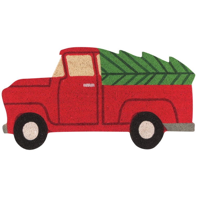 Holiday Truck Shaped Coir Fibre Doormat