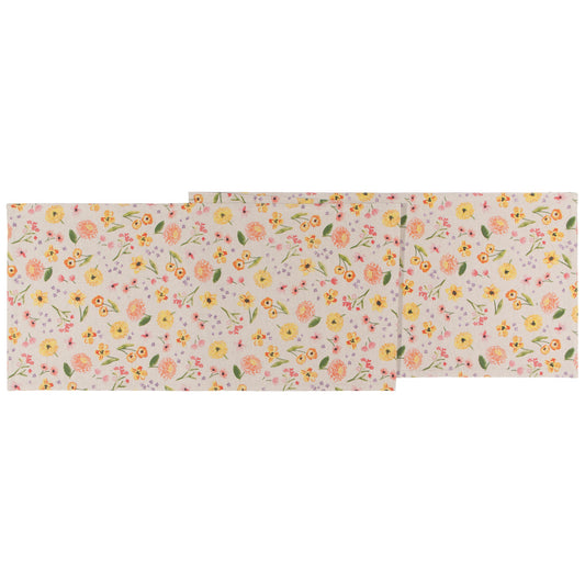 Cottage Floral Table Runner 72 Inches