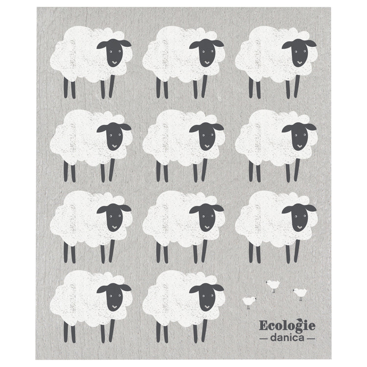 Counting Sheep Swedish Sponge Cloth