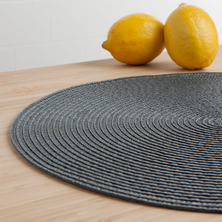Disko Charcoal Round Placemat