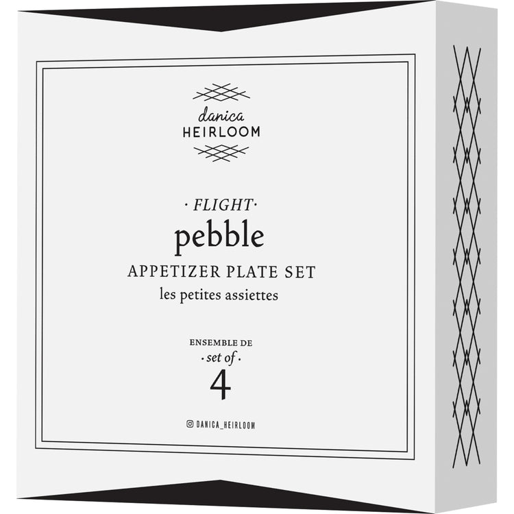 Flight Pebble Appetizer Plates Set of 4