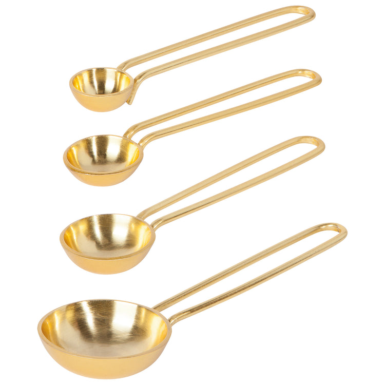 Stainless Steel Gold Measuring Spoon Set of 4