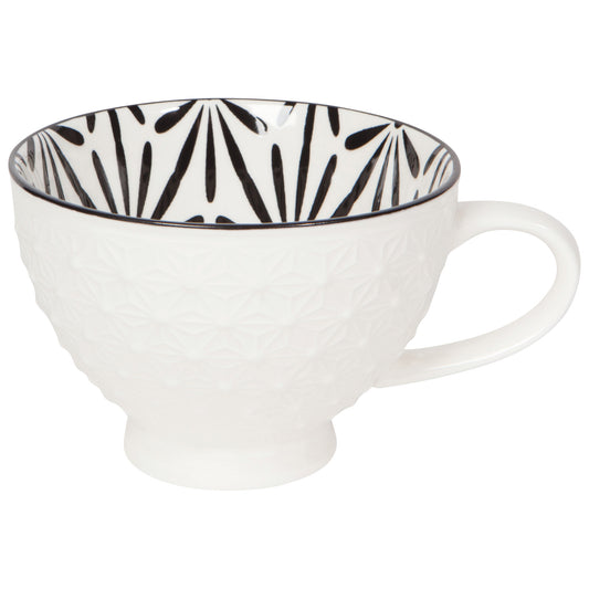White Stamped Latte Mug