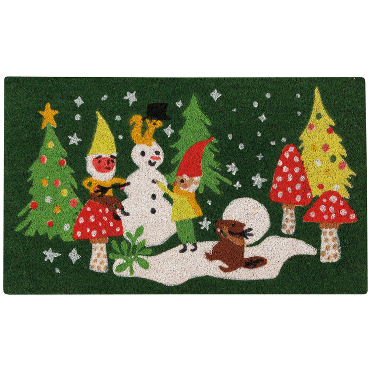Gnome For The Holidays Coir Fibre Doormat