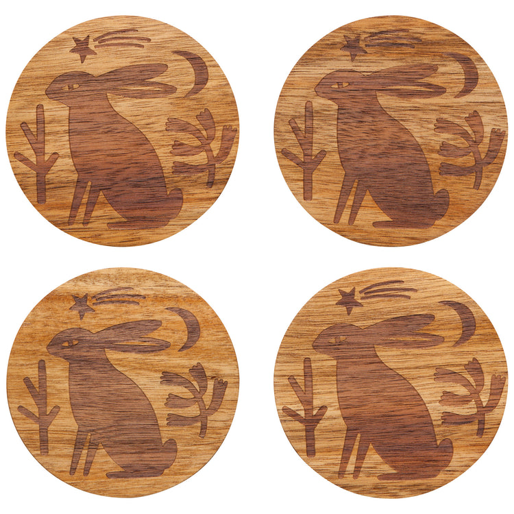 Timber Engraved Coasters Set of 4