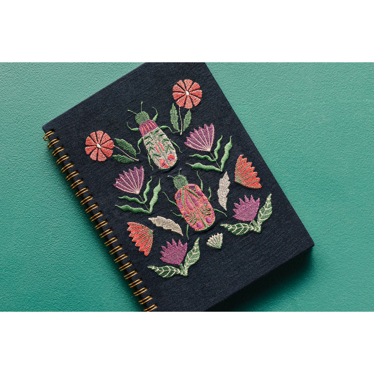 Amulet Ring Bound Embroidered Notebook