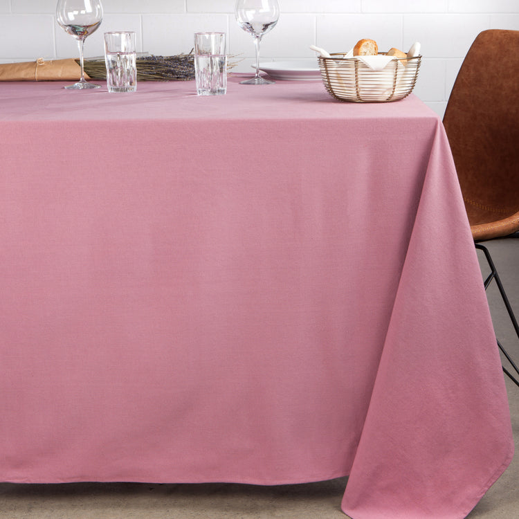 Mauve Spectrum Cotton Tablecloth 60 x 90 inch