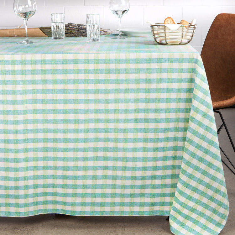 Second Spin Twisted Teal Tablecloth 120 x 60 inches