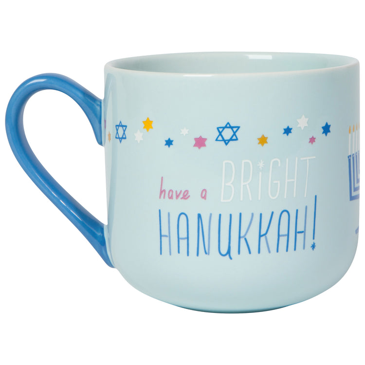 Bright Hanukkah Mug and Dishtowel Set of 2