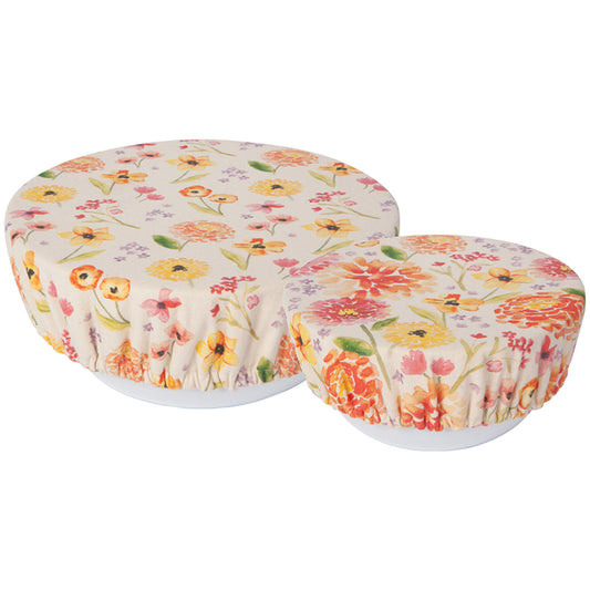 Cottage Floral Bowl Covers Set of 2
