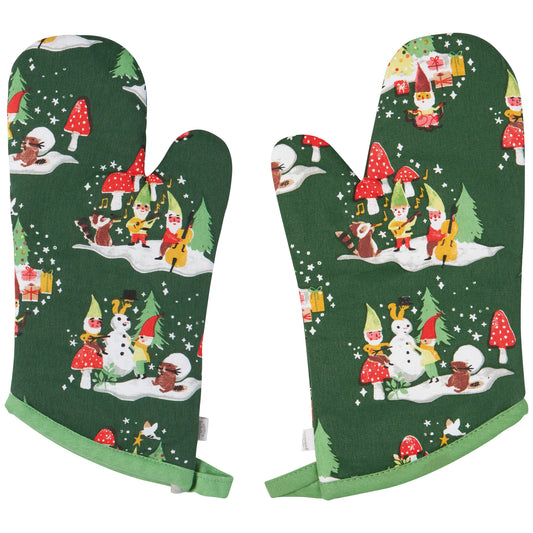 Gnome For The Holidays Oven Mitts Set of 2