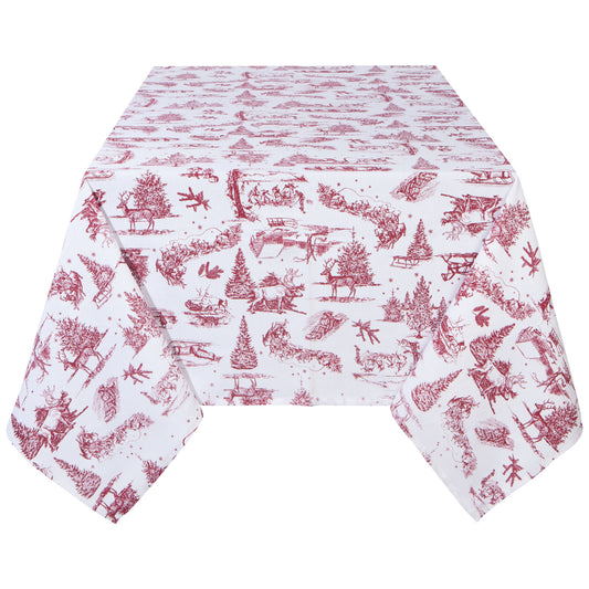 Winter Toile Tablecloth 60 X 120 Inches