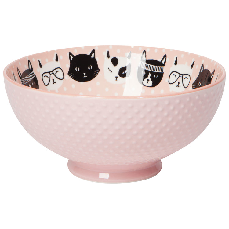 Feline Fine Stamped Bowl Large 8 inch