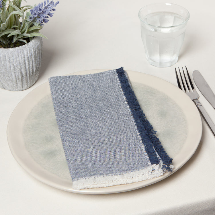 Midnight Blue Chambray Napkins Set of 4