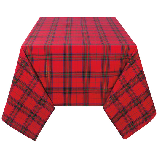 Christmas Plaid Woven Tablecloth 60 X 90 Inches