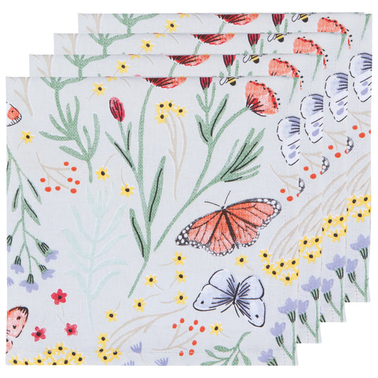 Morning Meadow Printed Napkins Set of 4