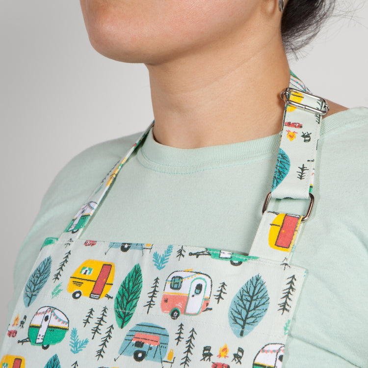 Happy Camper Cotton Chef Apron