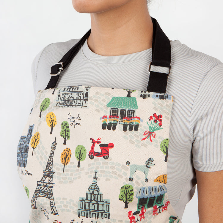 Meet Me In Paris Chef's Cotton Kitchen Apron