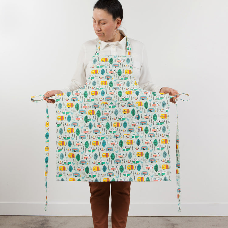 Happy Camper Cotton Chef Apron