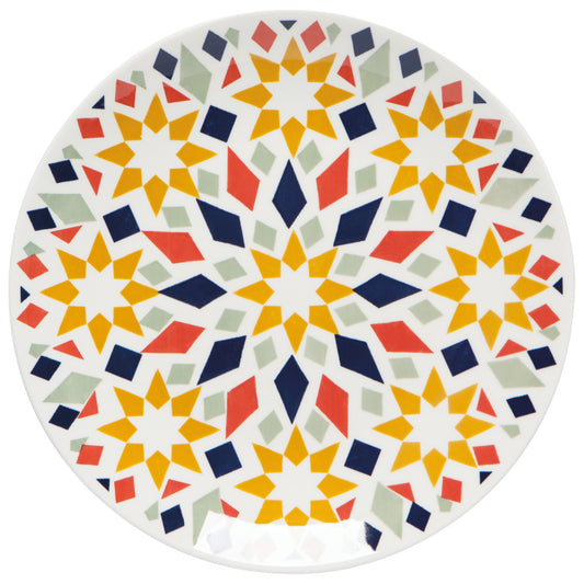 Kaleidoscope Stamped Plate 8.5 Inch