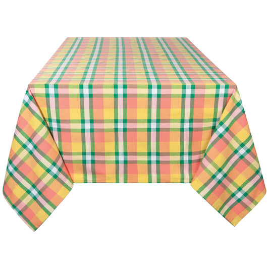 Second Spin Plaid Meadow Tablecloth 90 x 60 inches