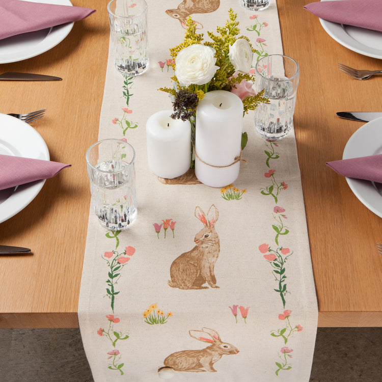 Easter Bunny Table Runner 72 Inches