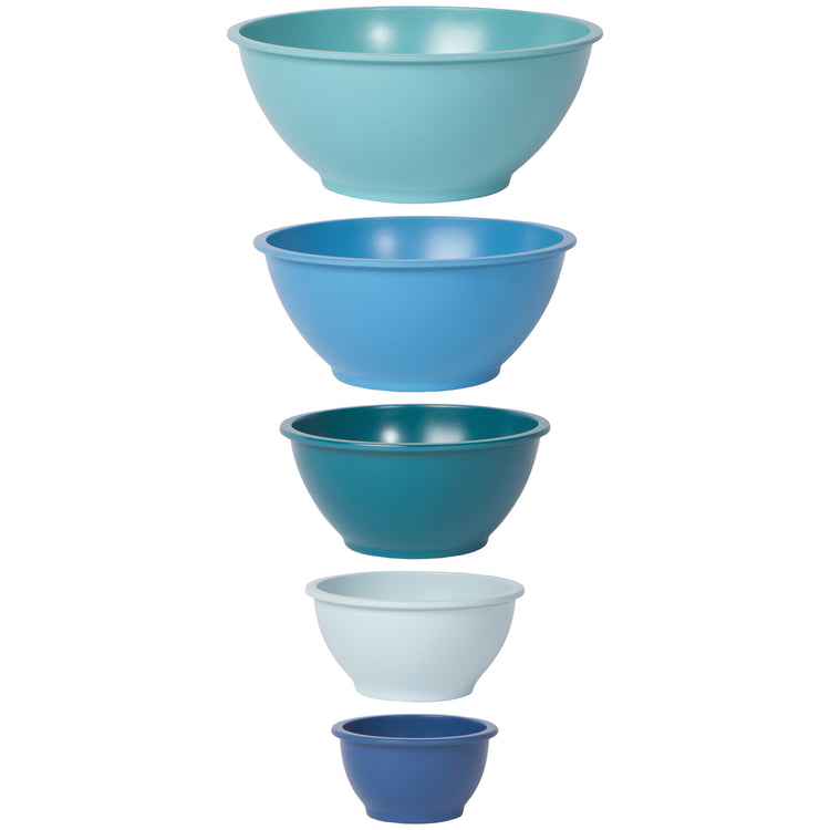 Planta Melamine Mixing Bowls Marina Blue Set of 5